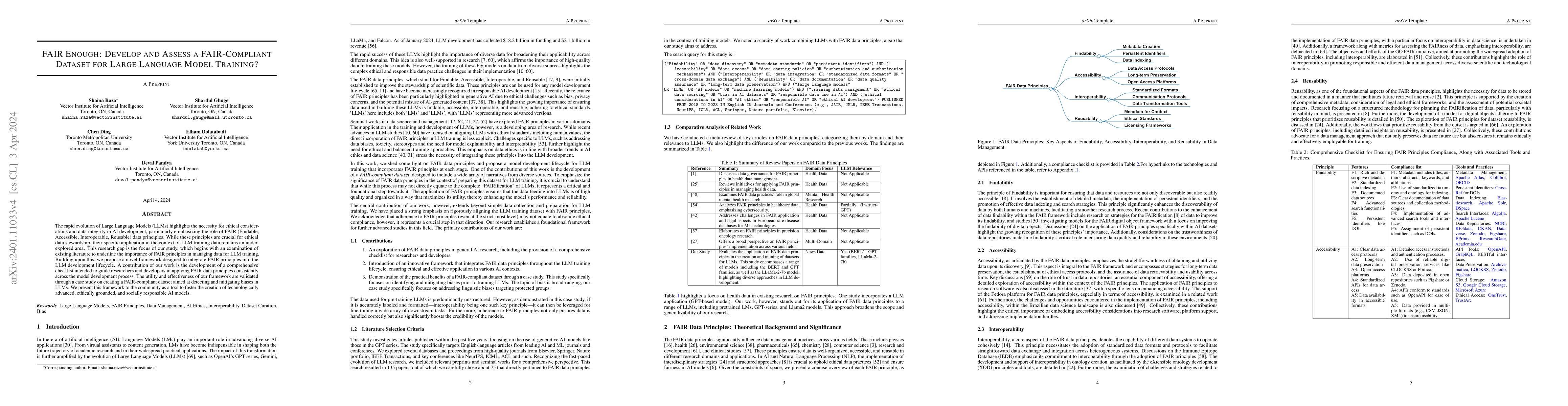 Thumbnail for FAIR Enough: How Can We Develop and Assess a FAIR-Compliant Dataset for
  Large Language Models' Training?