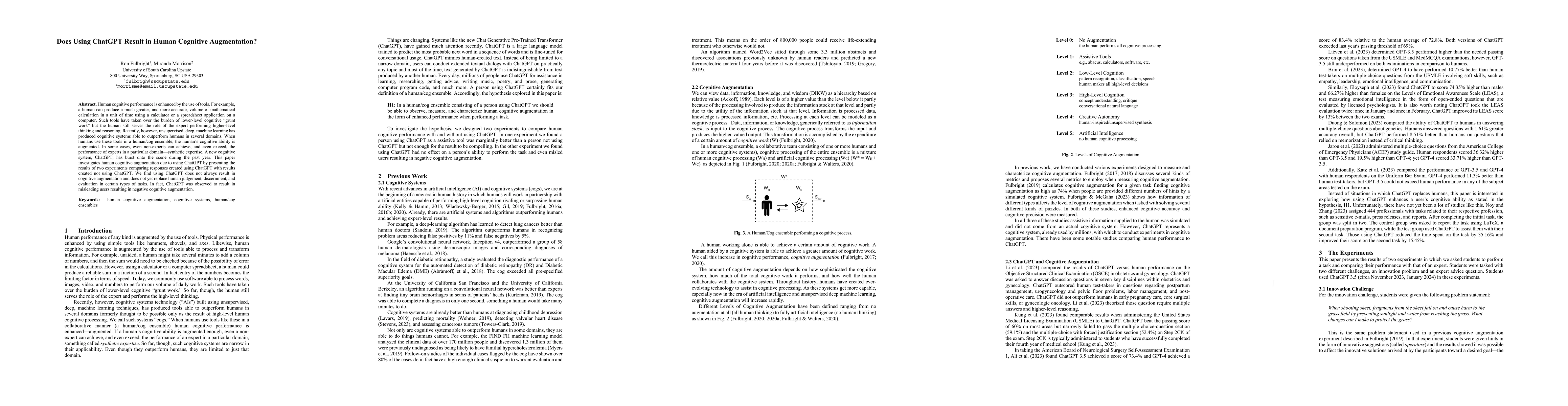 Thumbnail for Does Using ChatGPT Result in Human Cognitive Augmentation?