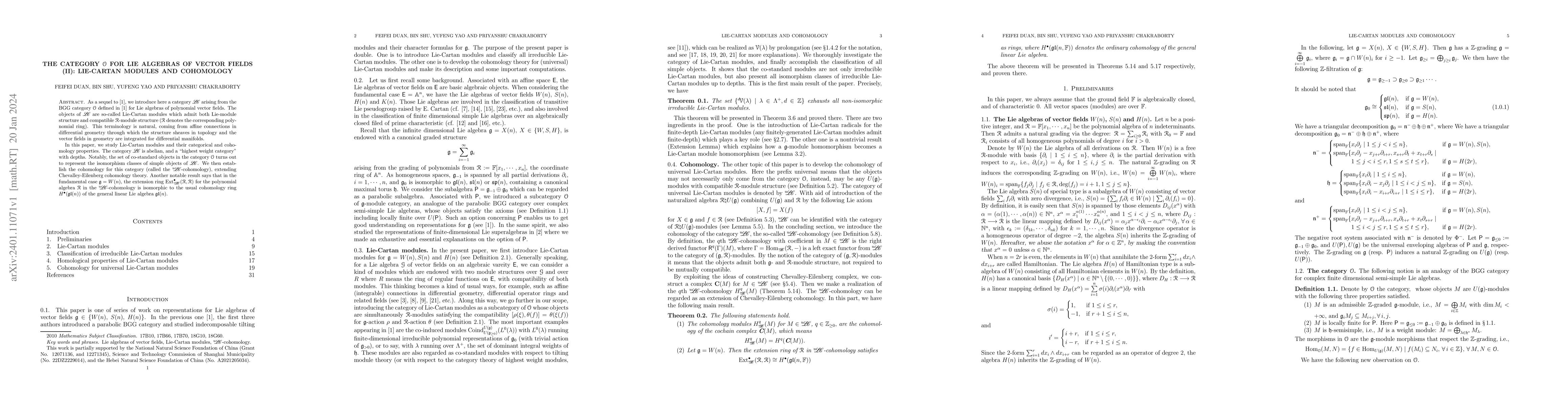 Thumbnail for Lie-Cartan modules and cohomology
