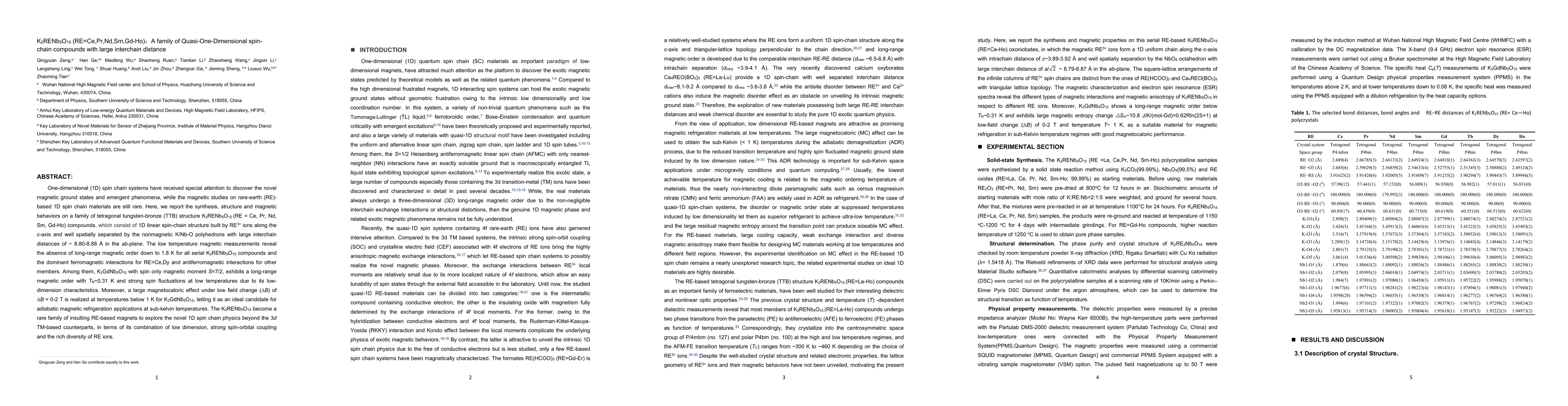 Thumbnail for A family of rare-earth Quasi-One-Dimensional spin-chain compounds
  K2RENb5O15 (RE=Ce,Pr,Nd,Sm,Gd-Ho) with large interchain distance