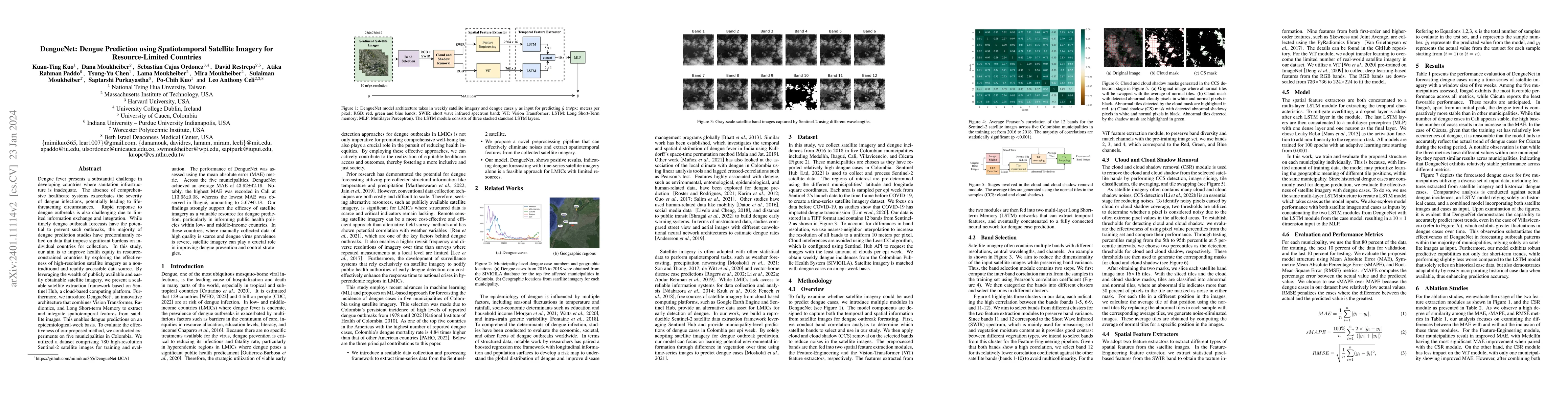 Thumbnail for DengueNet: Dengue Prediction using Spatiotemporal Satellite Imagery for
  Resource-Limited Countries