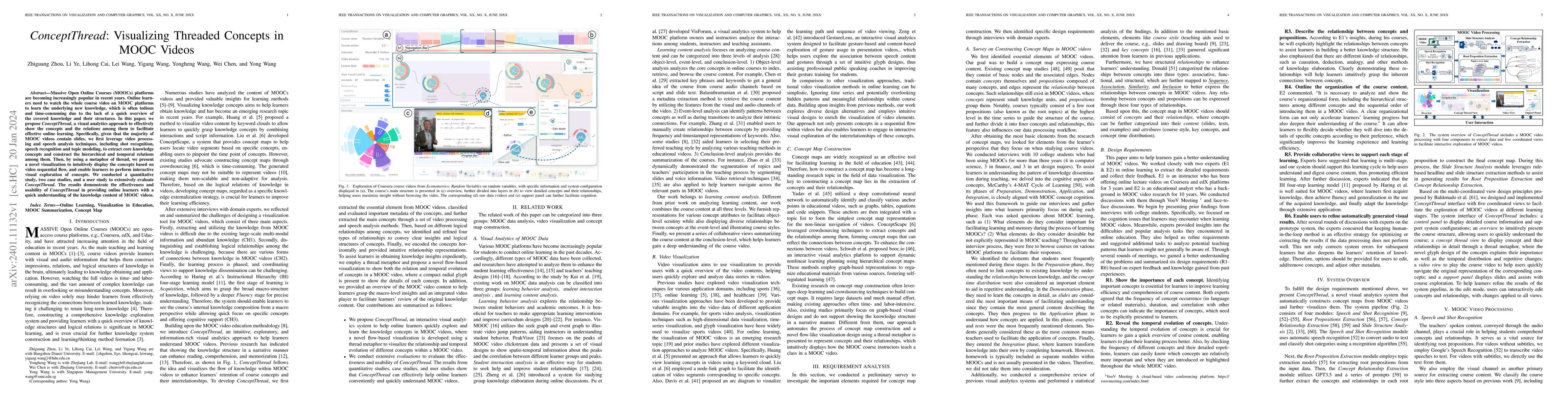Thumbnail for ConceptThread: Visualizing Threaded Concepts in MOOC Videos