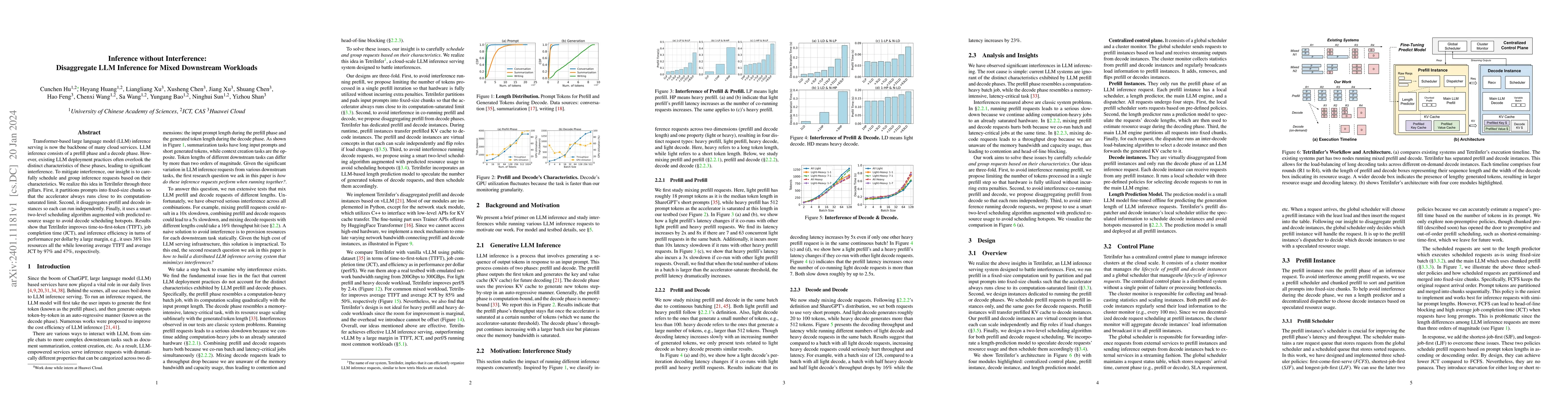 Thumbnail for Inference without Interference: Disaggregate LLM Inference for Mixed
  Downstream Workloads