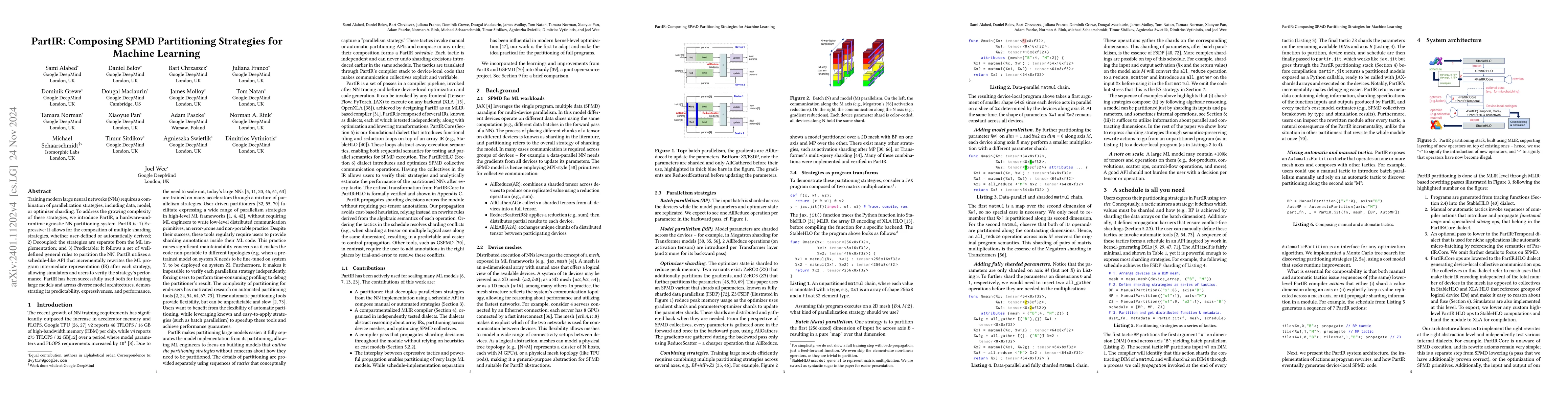 Thumbnail for PartIR: Composing SPMD Partitioning Strategies for Machine Learning