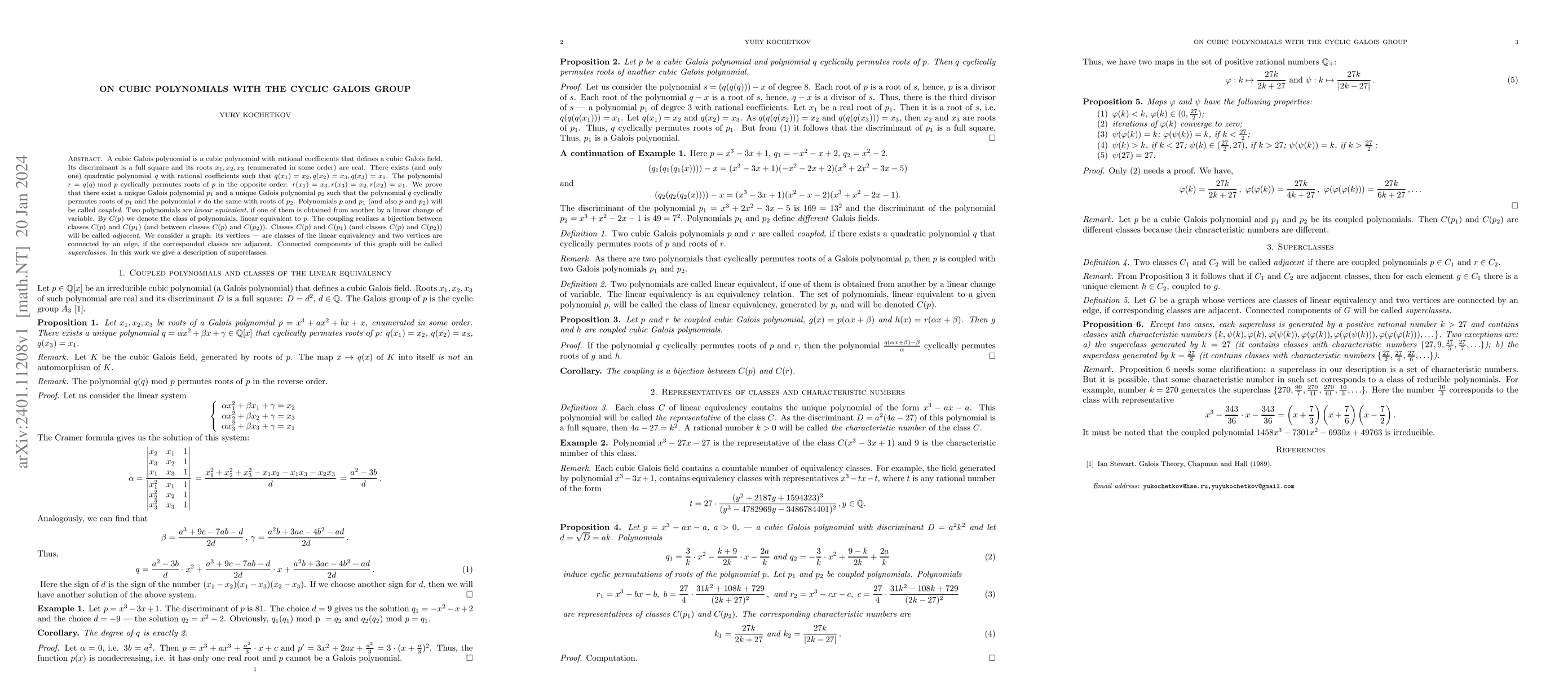 Thumbnail for On cubic polynomials with the cyclic Galois group