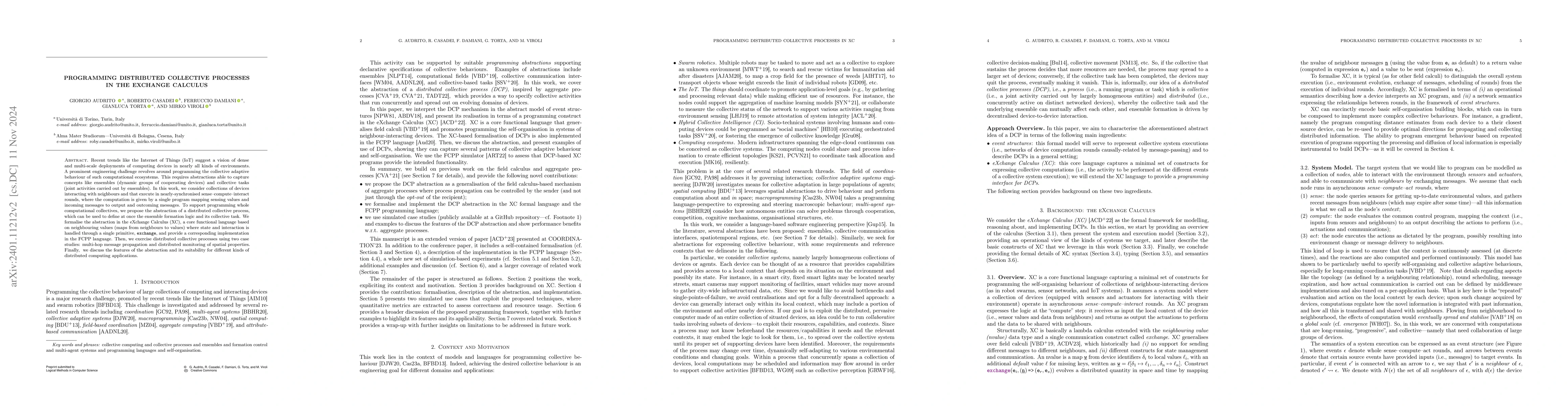 Thumbnail for Programming Distributed Collective Processes in the eXchange Calculus