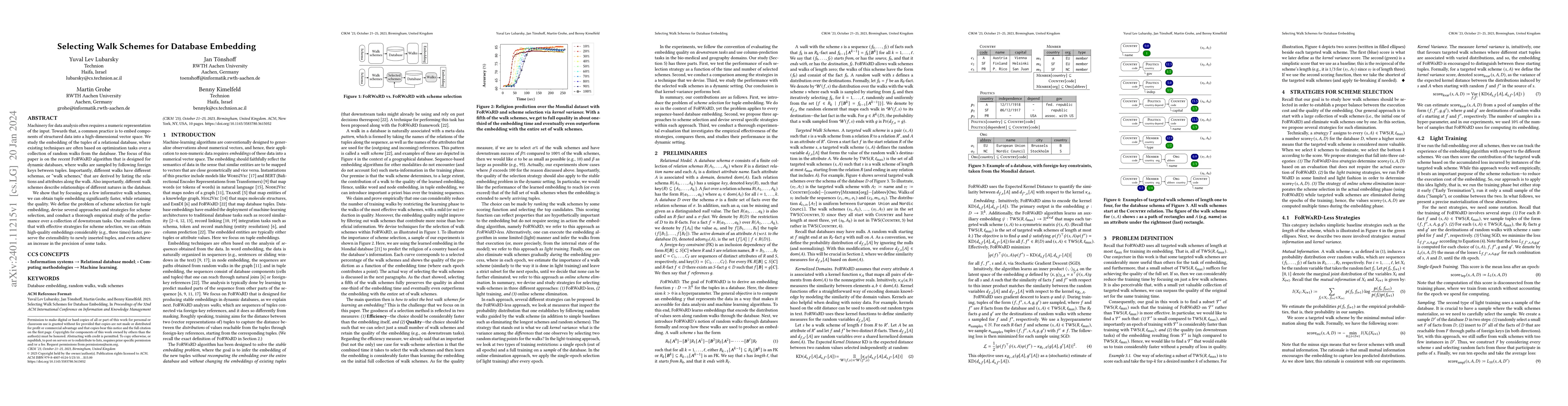 Thumbnail for Selecting Walk Schemes for Database Embedding