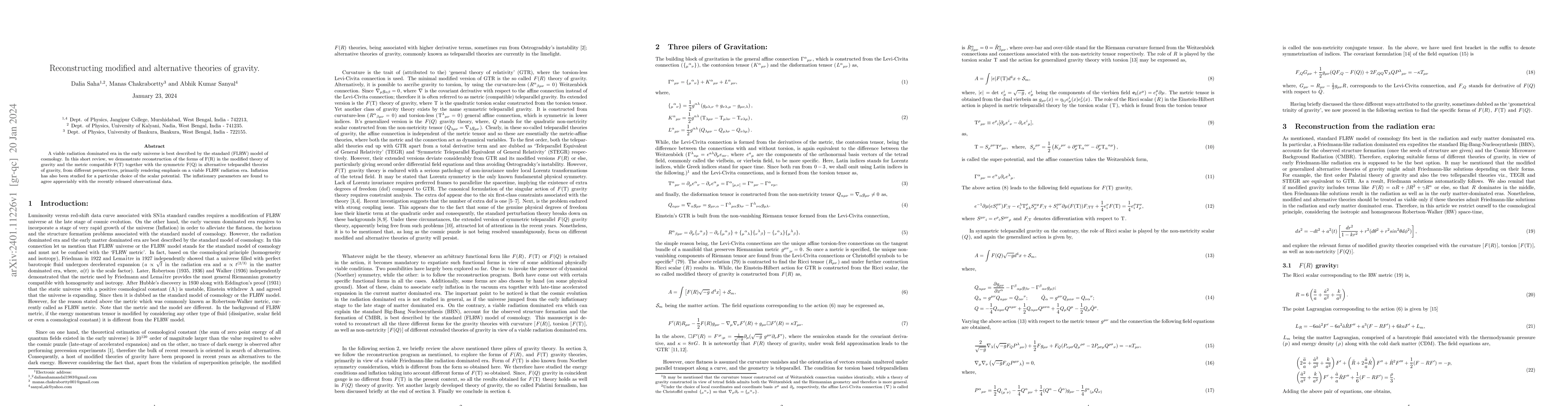 Thumbnail for Reconstructing modified and alternative theories of gravity