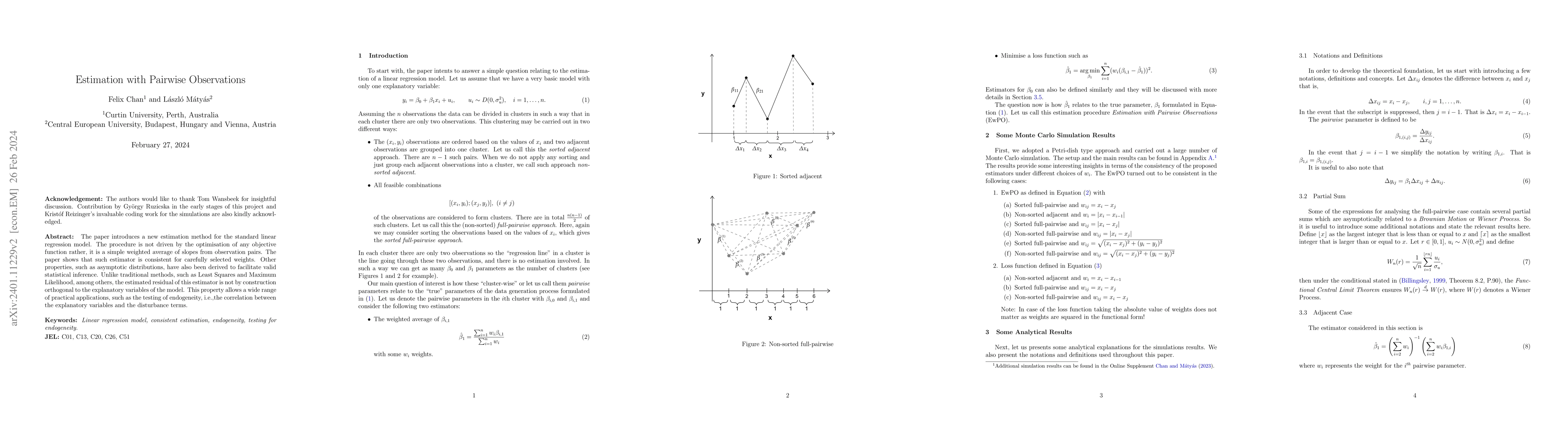 Thumbnail for Estimation with Pairwise Observations