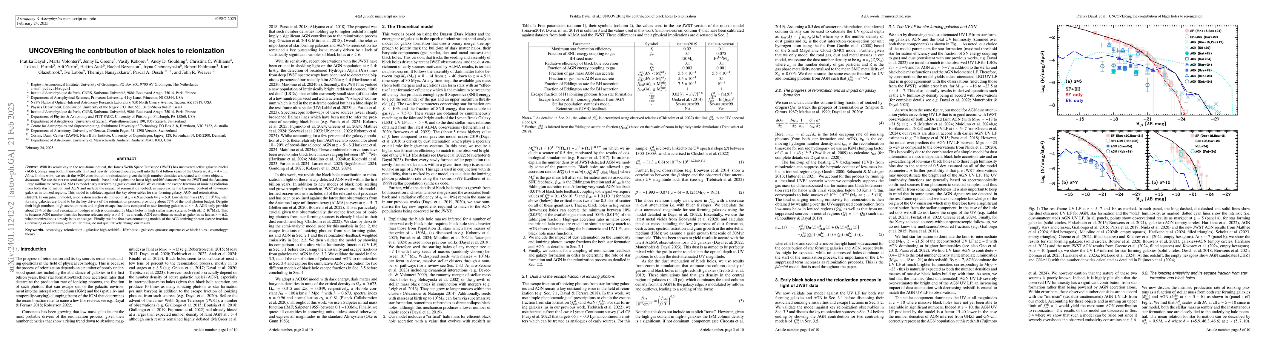 Thumbnail for UNCOVERing the contribution of black holes to reionization in the JWST
  era
