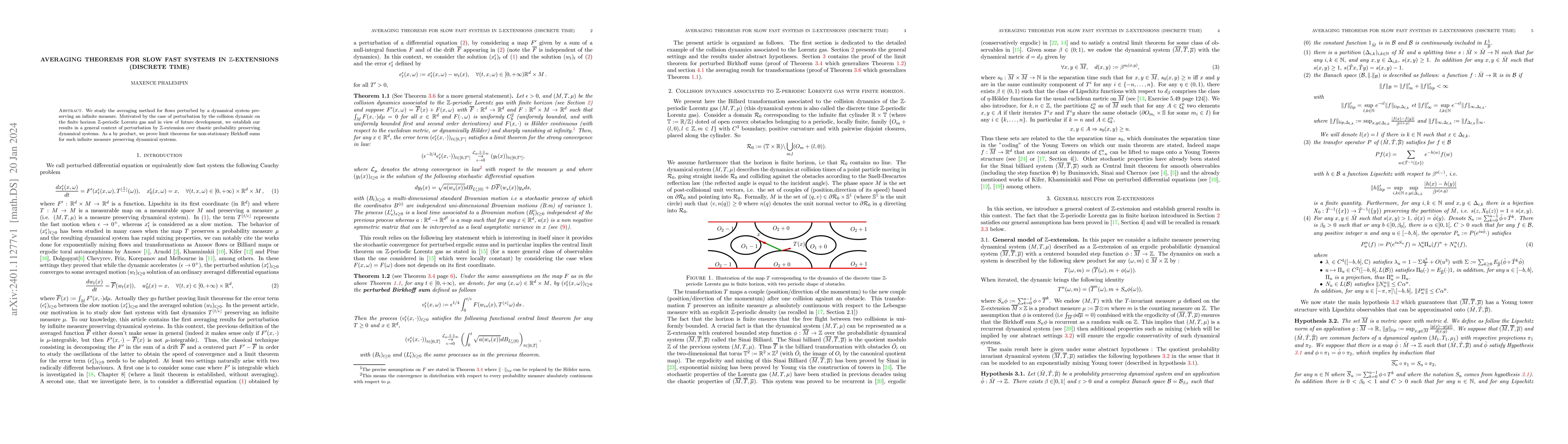 Thumbnail for Averaging theorems for slow fast systems in $\mathbb{Z}$-extensions
  (discrete time)