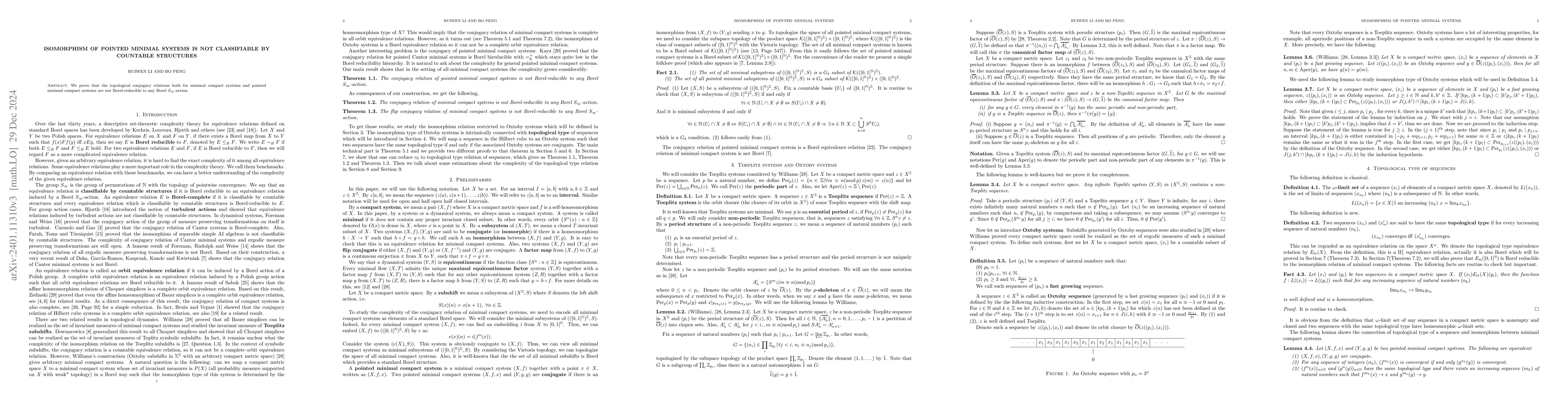 Thumbnail for Isomorphism of pointed minimal systems is not classifiable by countable
  structures
