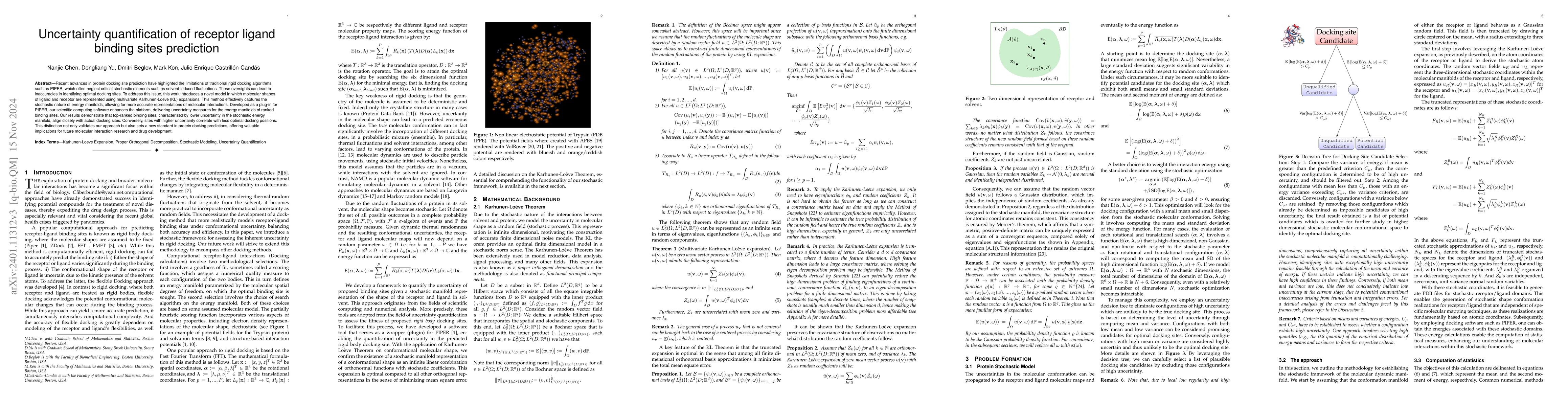 Thumbnail for Uncertainty quantification of receptor ligand binding sites prediction