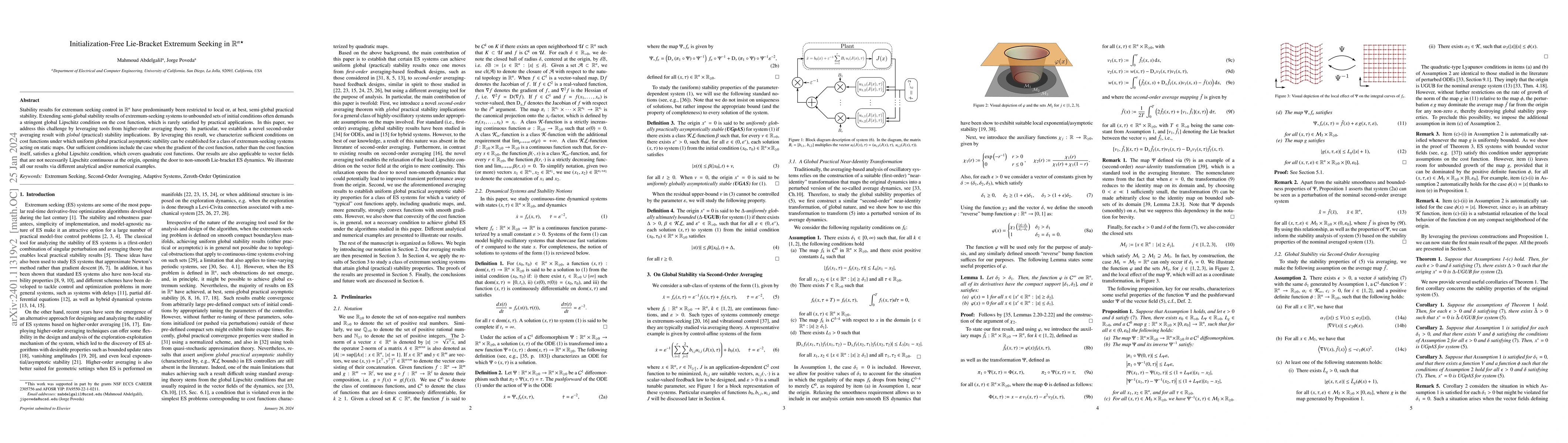 Thumbnail for Initialization-Free Lie-Bracket Extremum Seeking in $\mathbb{R}^n$