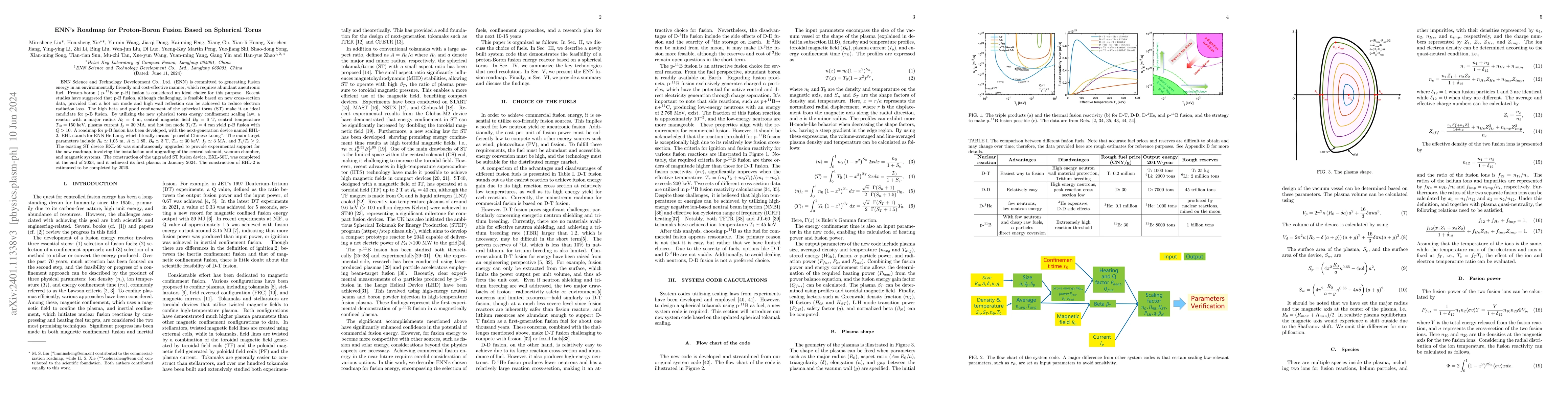 Thumbnail for ENN's Roadmap for Proton-Boron Fusion Based on Spherical Torus