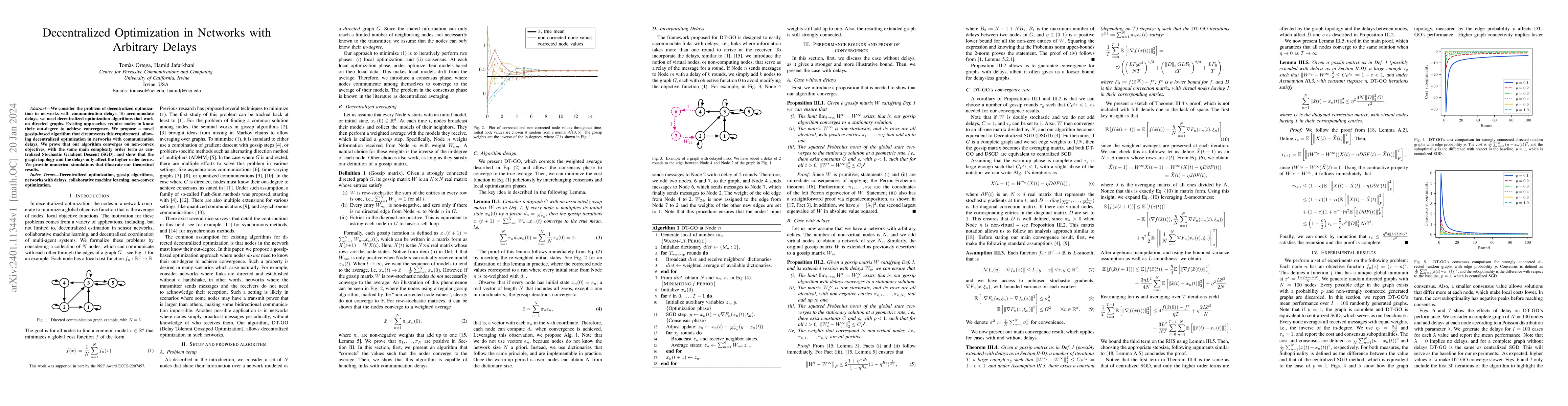 Thumbnail for Decentralized Optimization in Networks with Arbitrary Delays