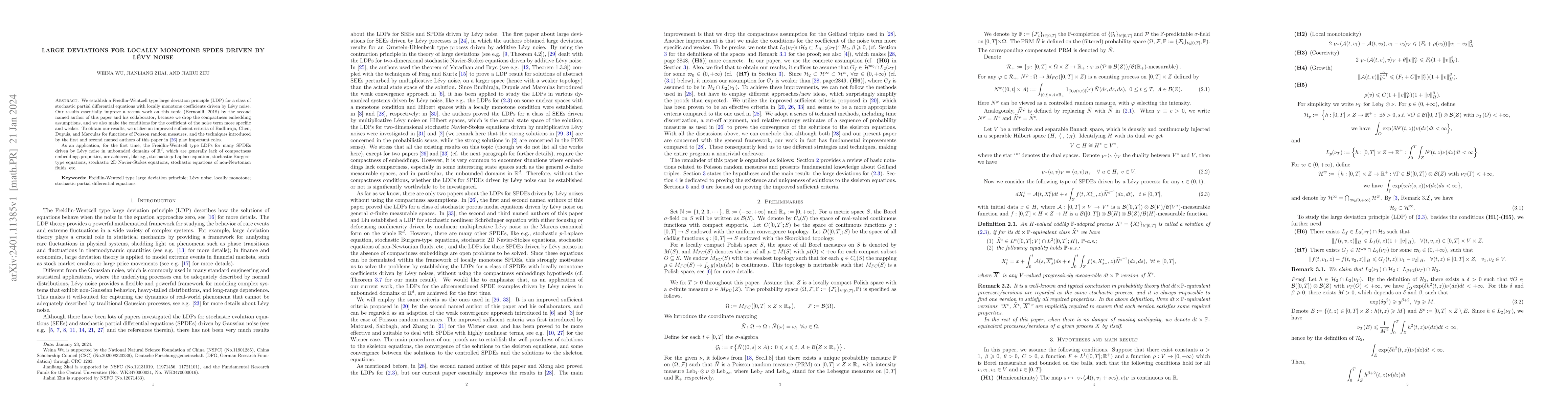 Thumbnail for Large deviations for locally monotone stochastic partial differential
  equations driven by L\'evy noise