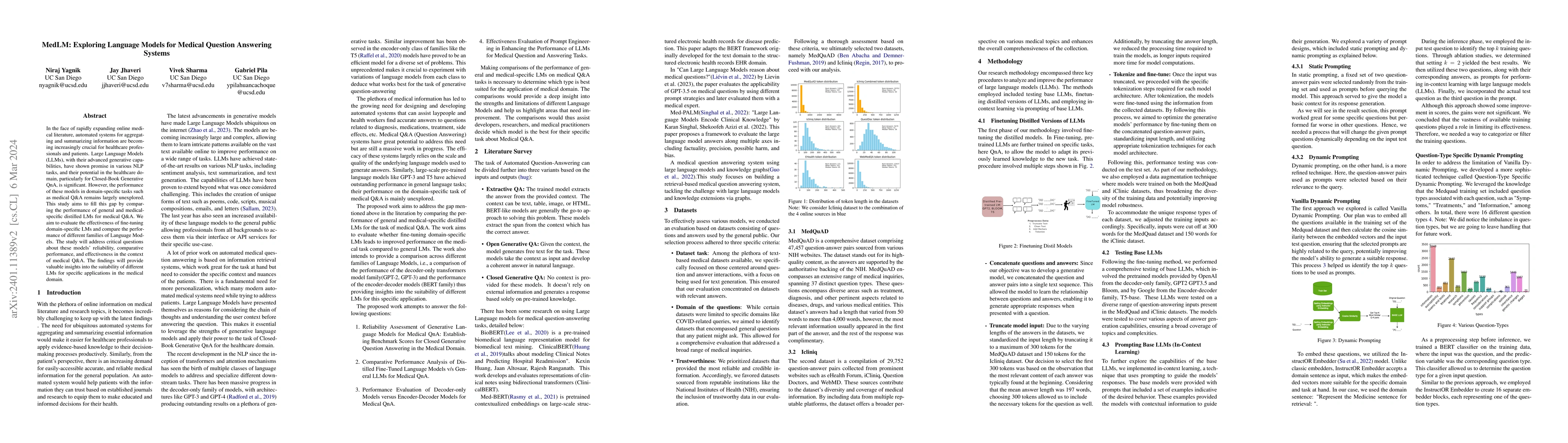 Thumbnail for MedLM: Exploring Language Models for Medical Question Answering Systems