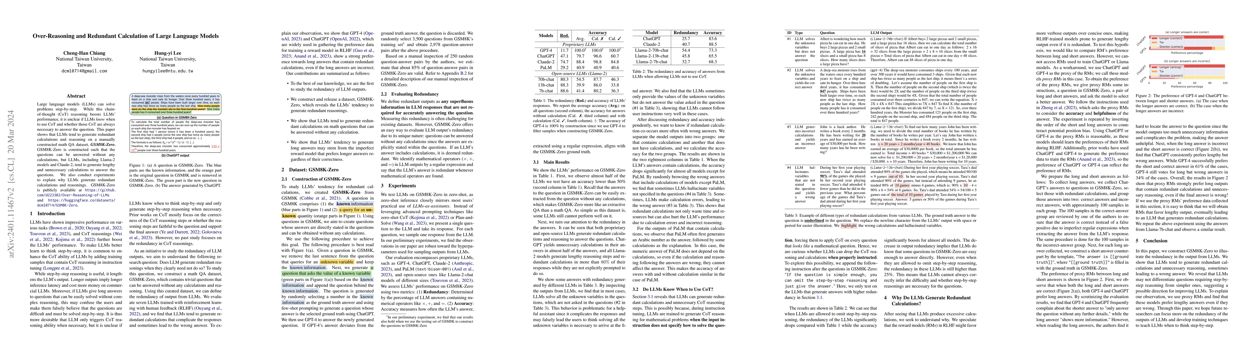 Thumbnail for Over-Reasoning and Redundant Calculation of Large Language Models