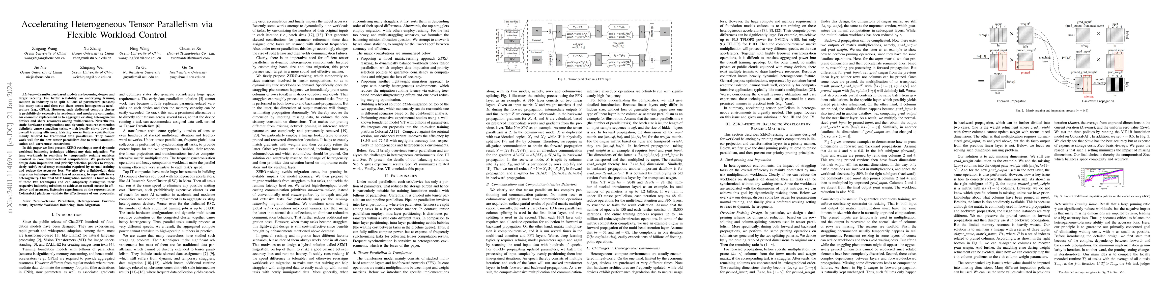Thumbnail for Accelerating Heterogeneous Tensor Parallelism via Flexible Workload
  Control