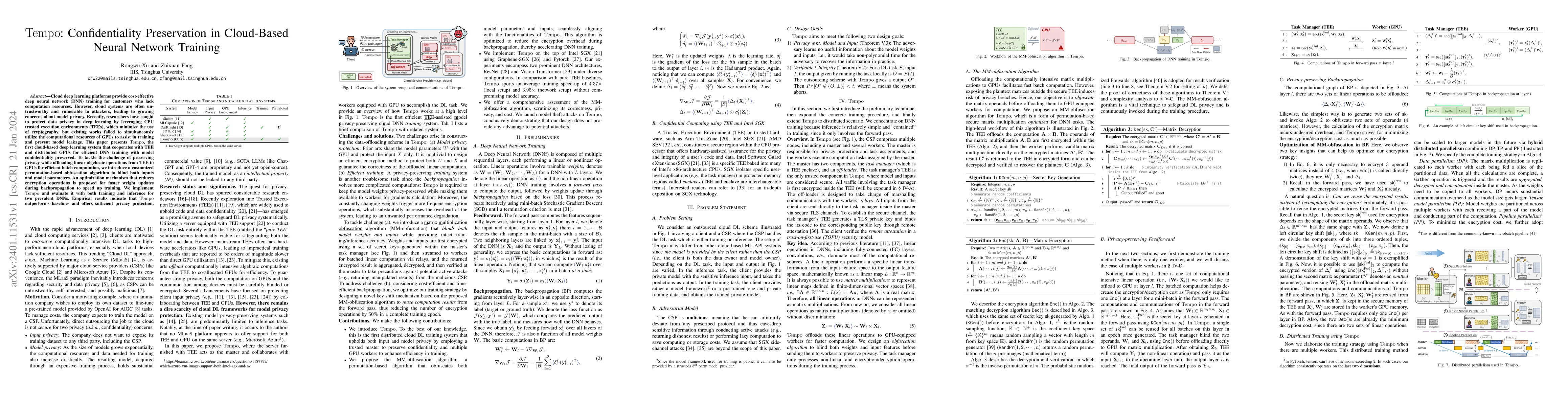 Thumbnail for Tempo: Confidentiality Preservation in Cloud-Based Neural Network
  Training