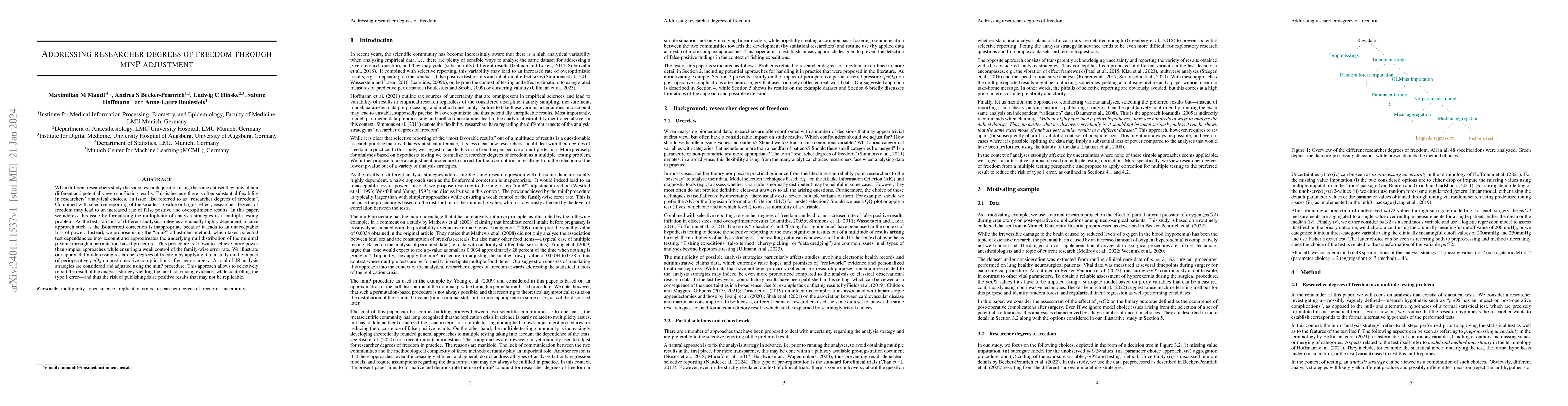 Thumbnail for Addressing researcher degrees of freedom through minP adjustment