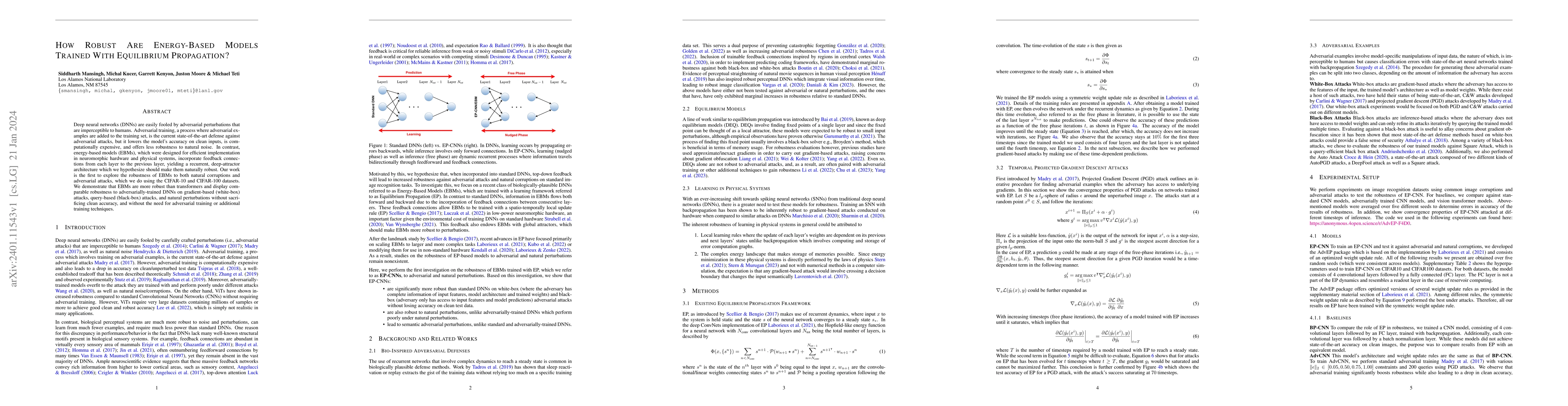 Thumbnail for How Robust Are Energy-Based Models Trained With Equilibrium Propagation?