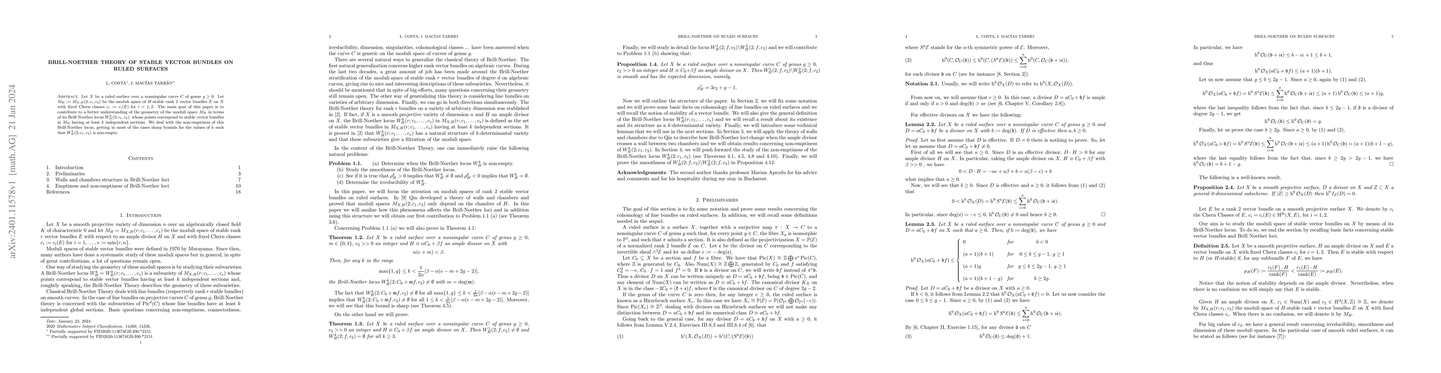 Thumbnail for Brill-Noether Theory of stable vector bundles on ruled surfaces