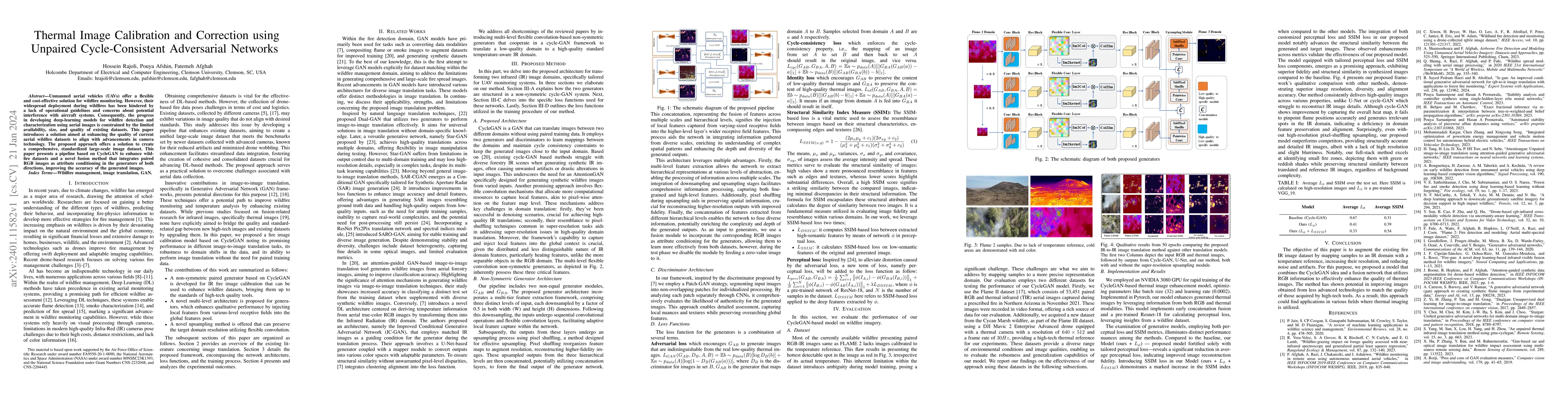 Thumbnail for Thermal Image Calibration and Correction using Unpaired Cycle-Consistent
  Adversarial Networks