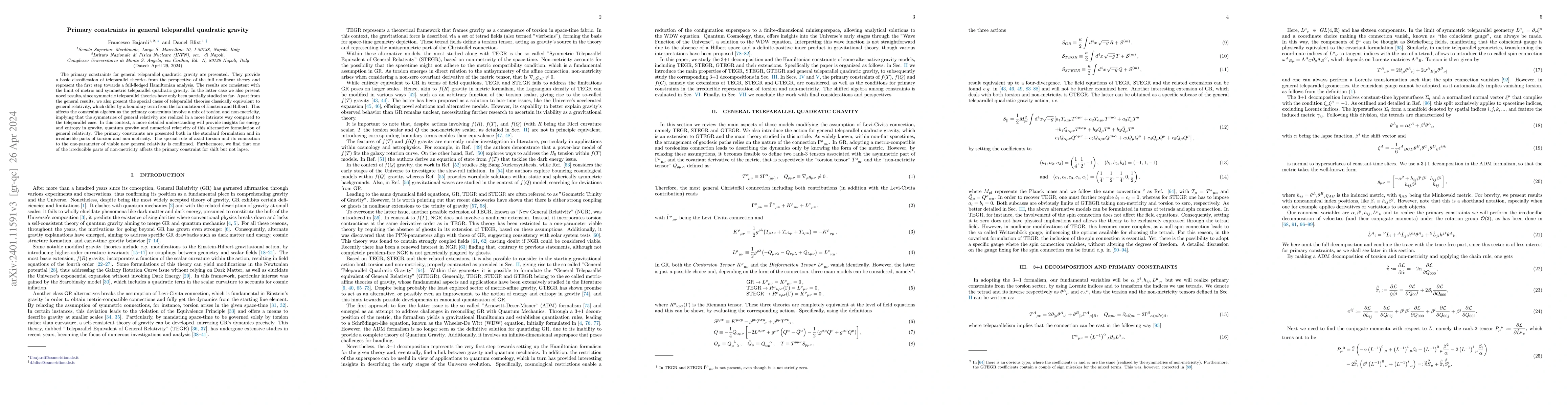Thumbnail for Primary constraints in general teleparallel quadratic gravity