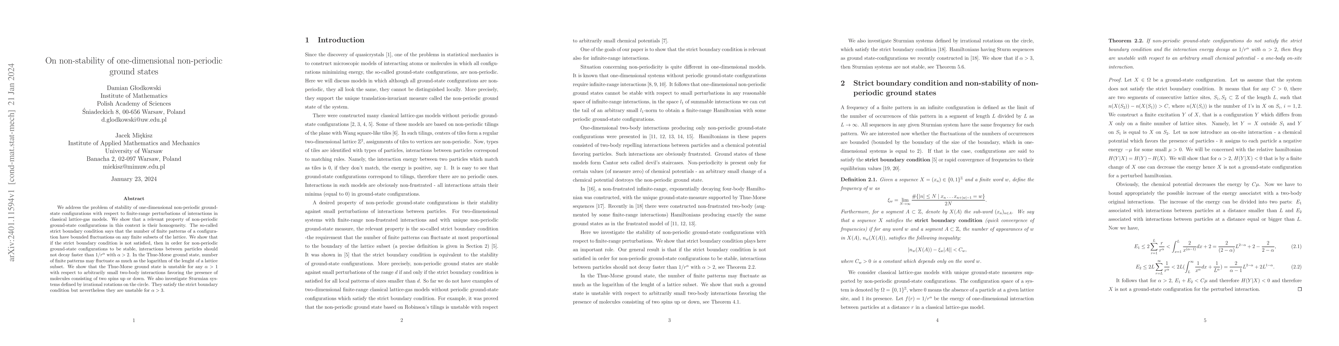 Thumbnail for On non-stability of one-dimensional non-periodic ground states