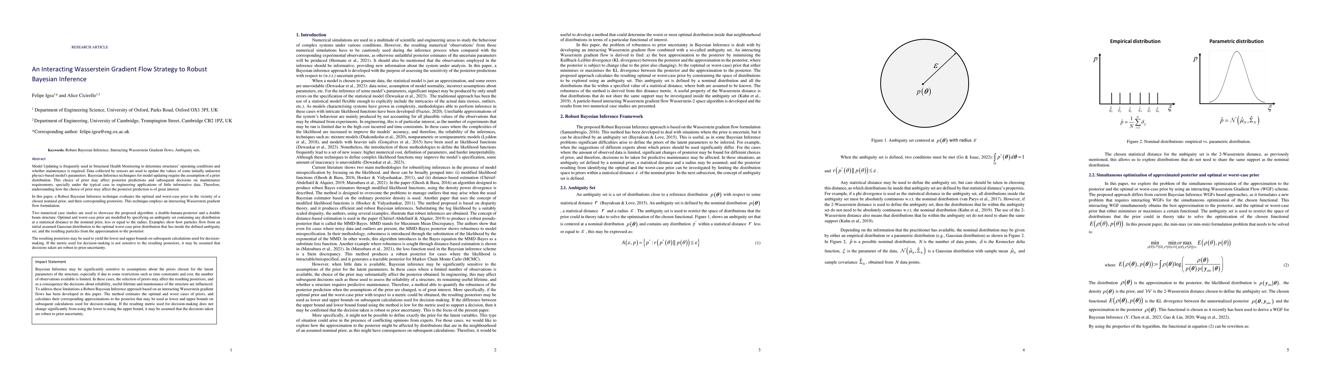 Thumbnail for An Interacting Wasserstein Gradient Flow Strategy to Robust Bayesian
  Inference