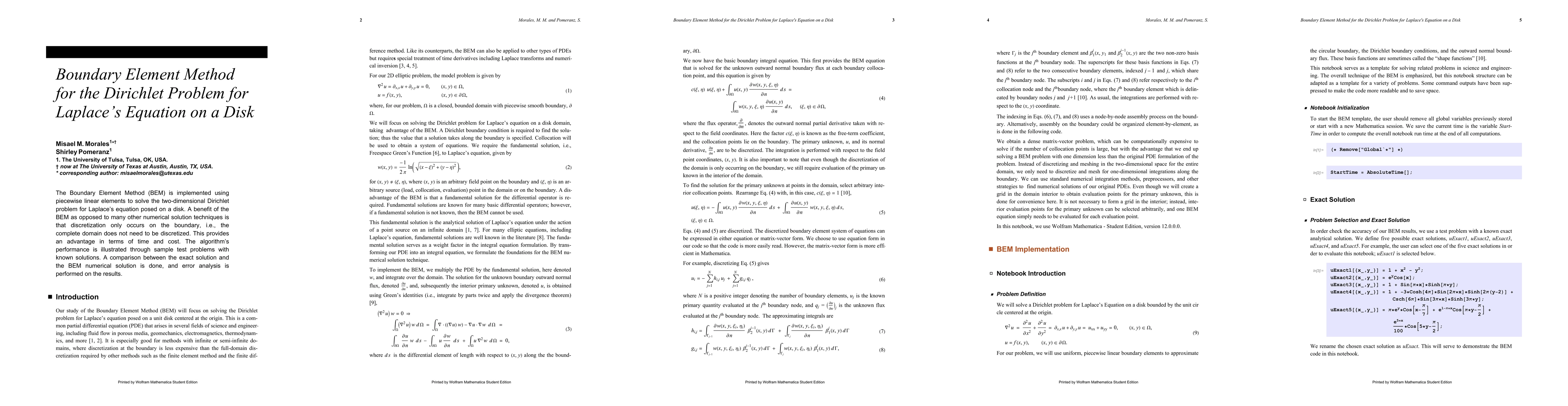 Thumbnail for Boundary element method for the Dirichlet problem for Laplace's equation
  on a disk