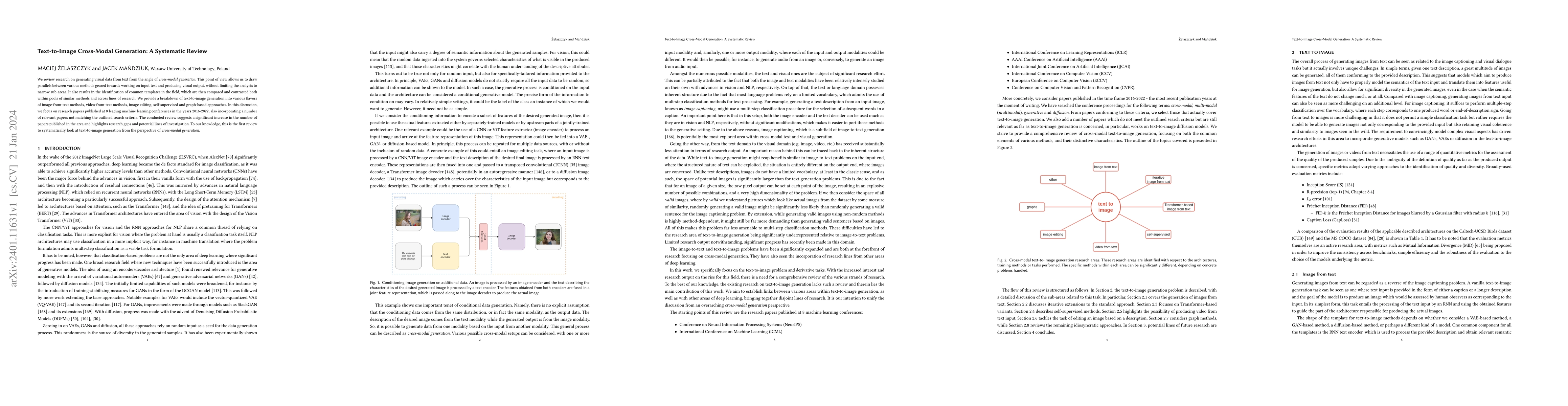Thumbnail for Text-to-Image Cross-Modal Generation: A Systematic Review