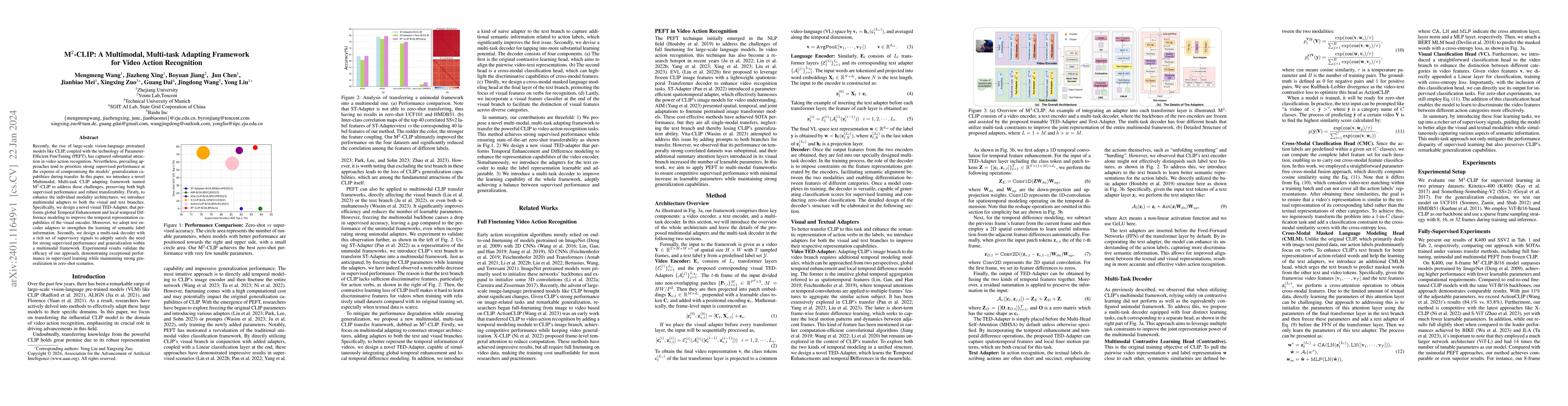 Thumbnail for M2-CLIP: A Multimodal, Multi-task Adapting Framework for Video Action
  Recognition