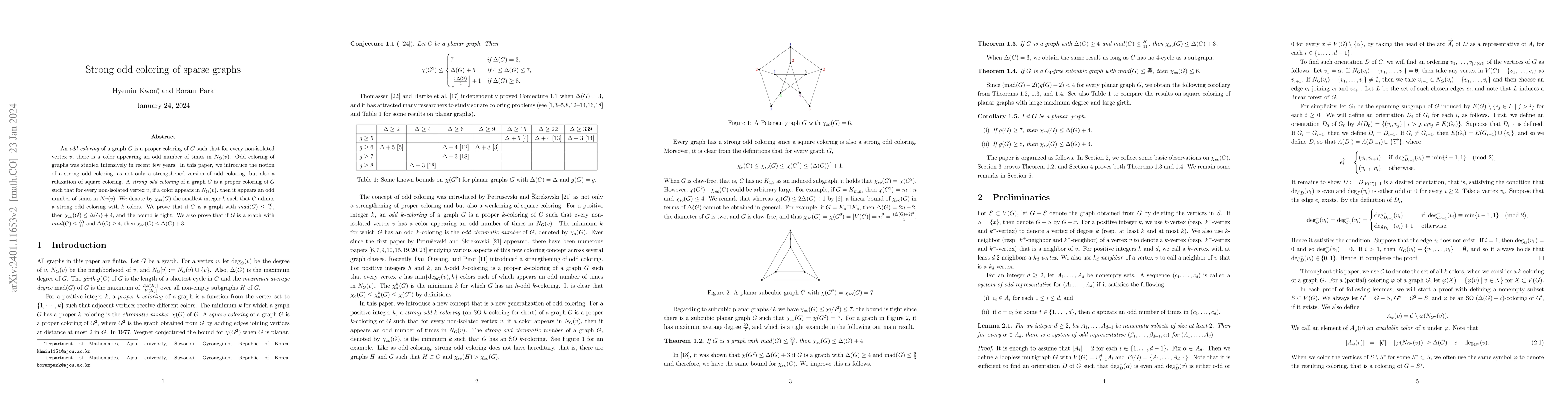 Thumbnail for Strong odd coloring of sparse graphs