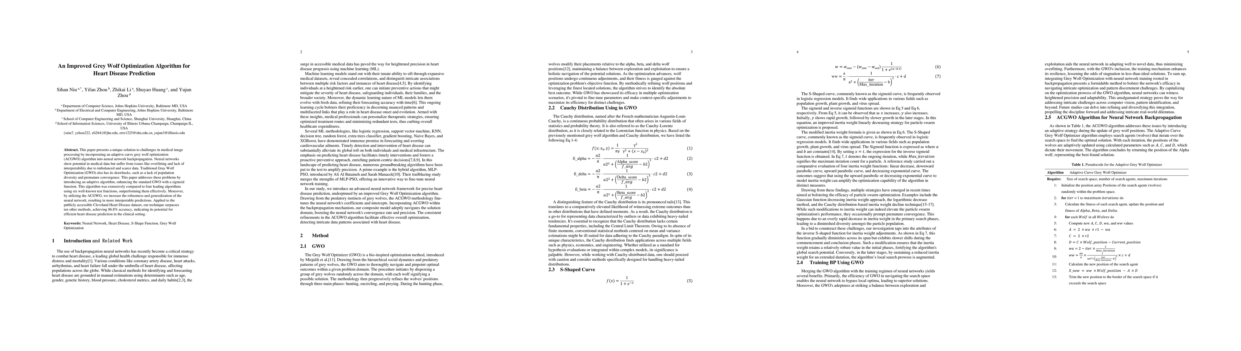 Thumbnail for An Improved Grey Wolf Optimization Algorithm for Heart Disease
  Prediction