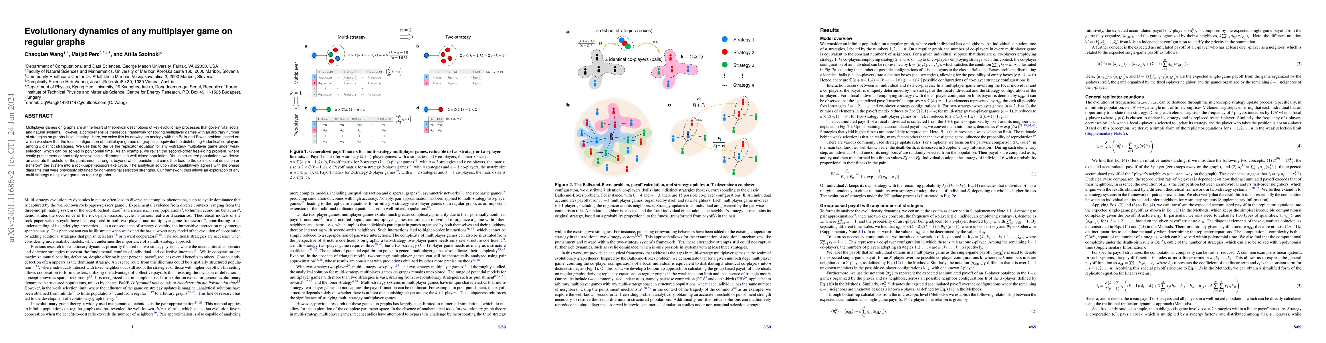 Thumbnail for Evolutionary dynamics of any multiplayer game on regular graphs
