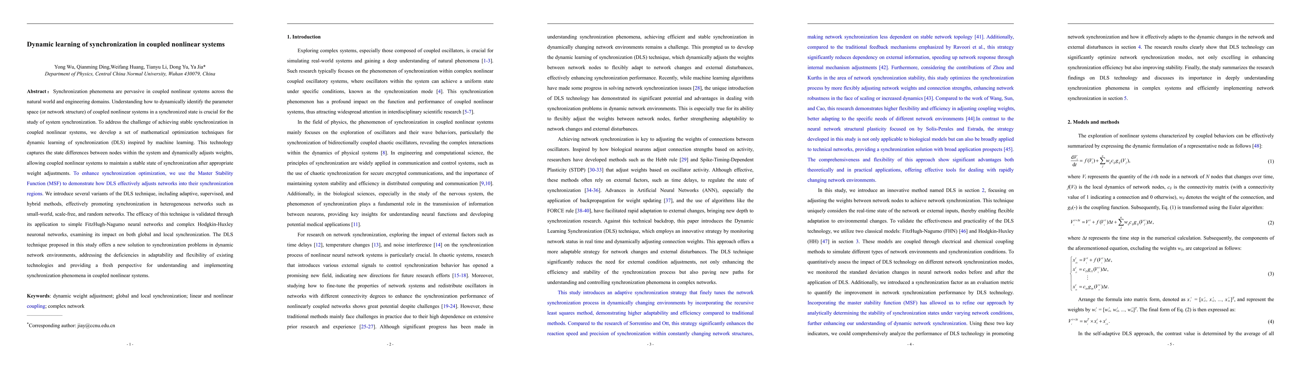 Thumbnail for Dynamic learning of synchronization in coupled nonlinear systems