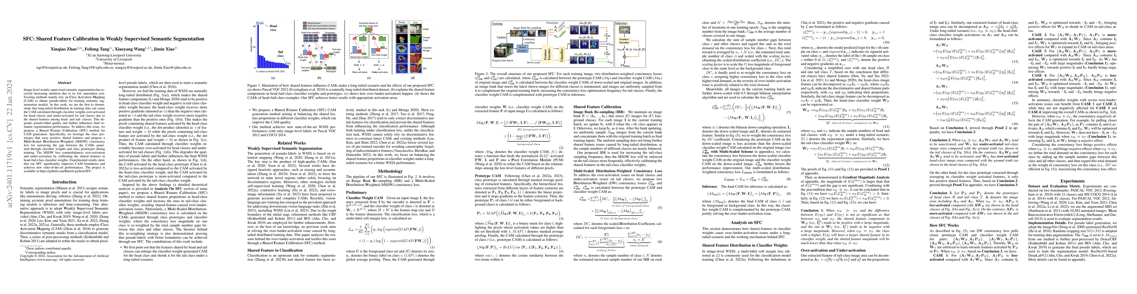 Thumbnail for SFC: Shared Feature Calibration in Weakly Supervised Semantic
  Segmentation
