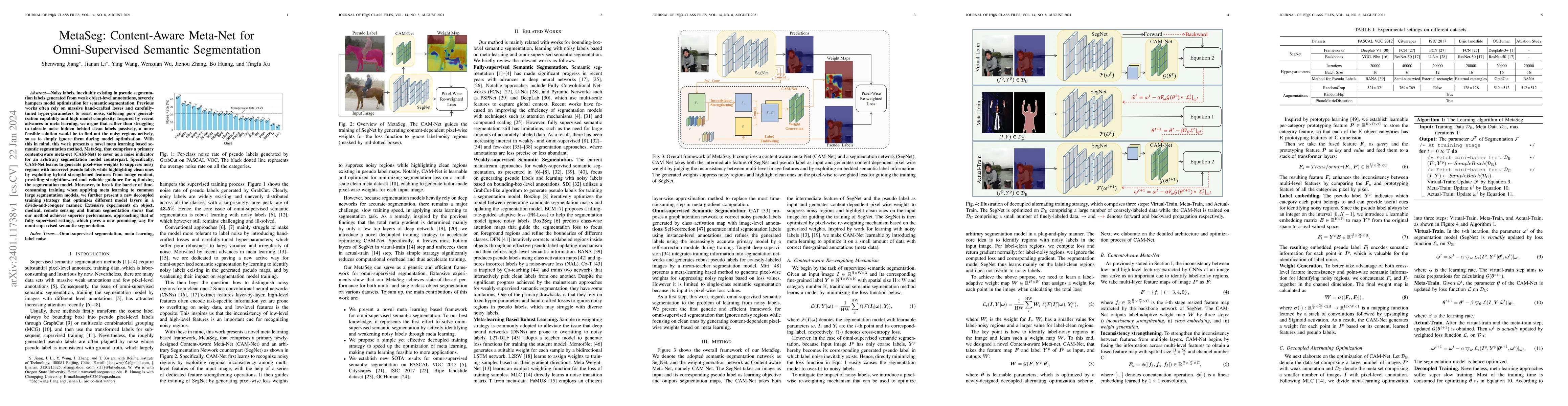 Thumbnail for MetaSeg: Content-Aware Meta-Net for Omni-Supervised Semantic
  Segmentation