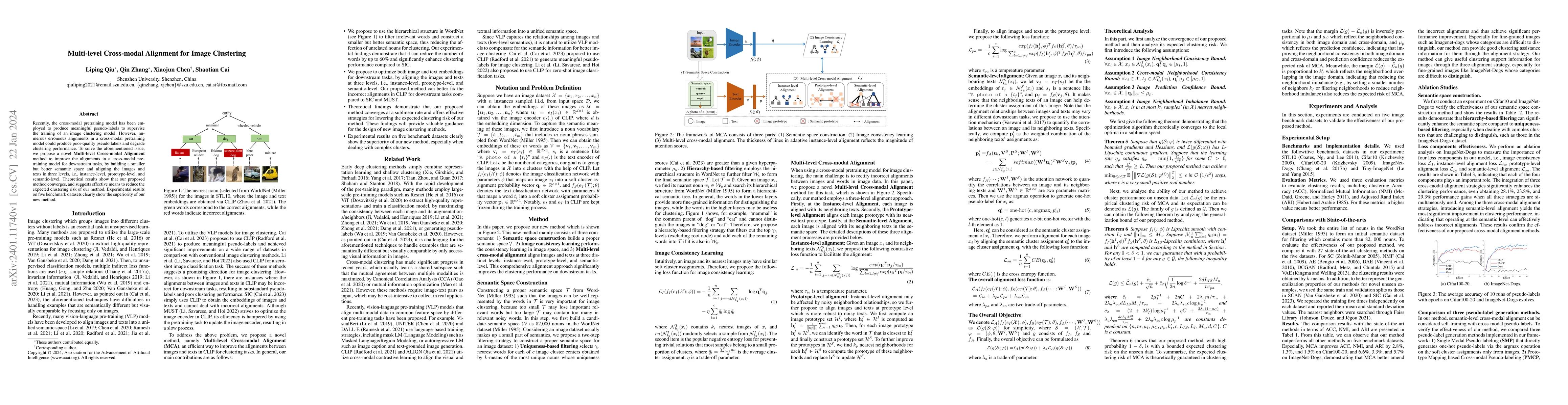 Thumbnail for Multi-level Cross-modal Alignment for Image Clustering
