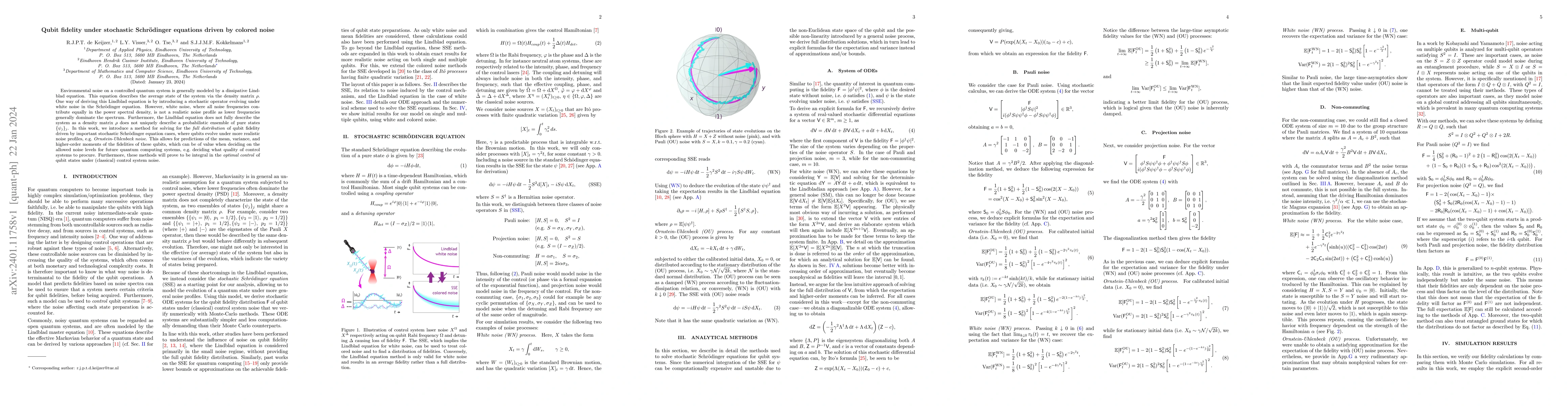 Thumbnail for Qubit fidelity under stochastic Schr\"odinger equations driven by
  colored noise
