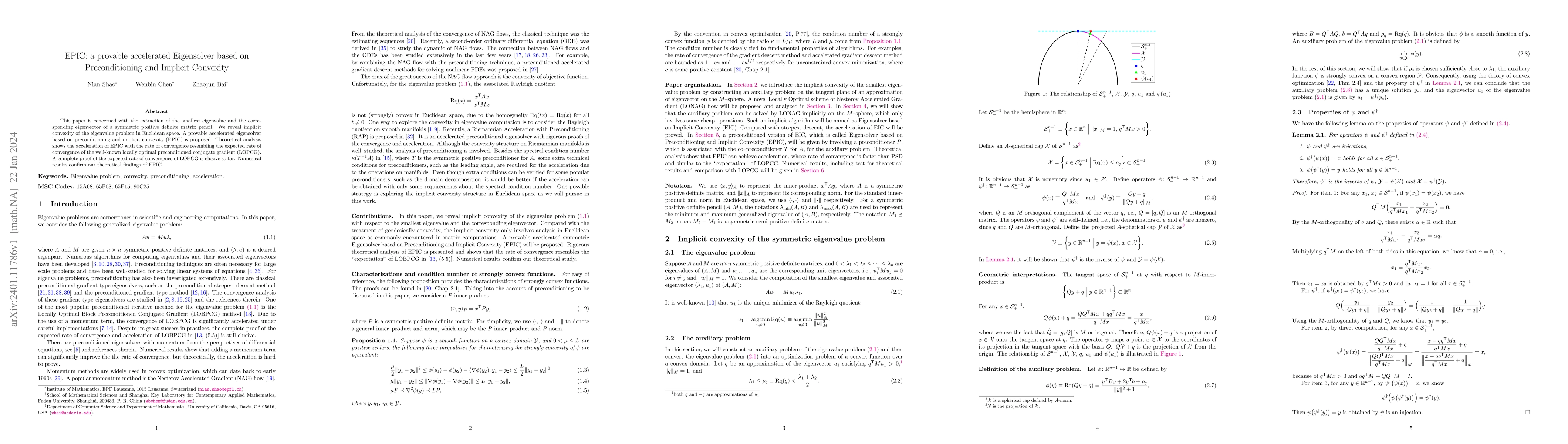 Thumbnail for EPIC: a provable accelerated Eigensolver based on Preconditioning and
  Implicit Convexity