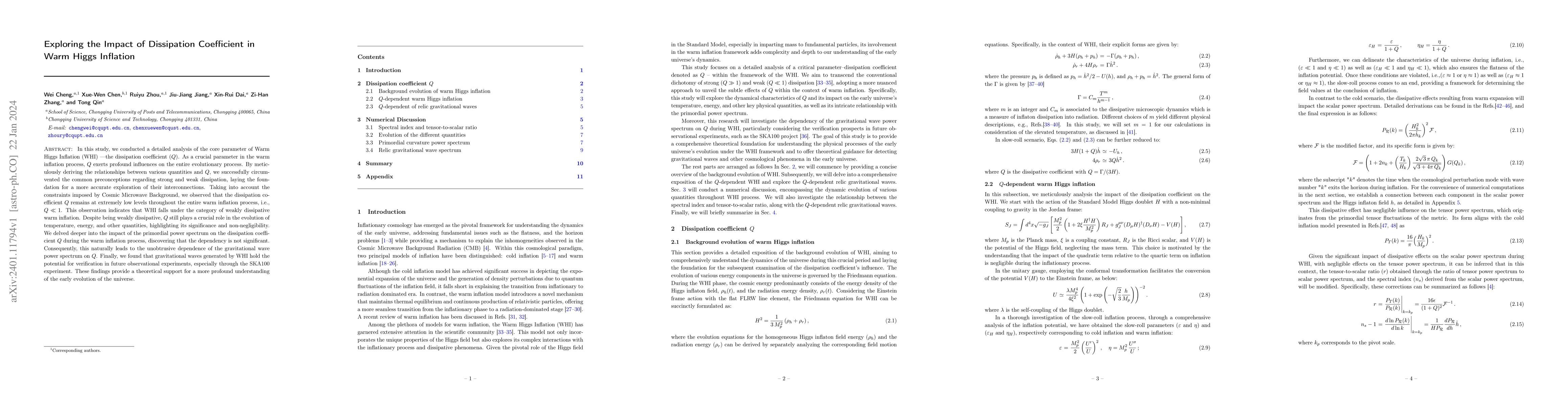 Thumbnail for Exploring the Impact of Dissipation Coefficient in Warm Higgs Inflation