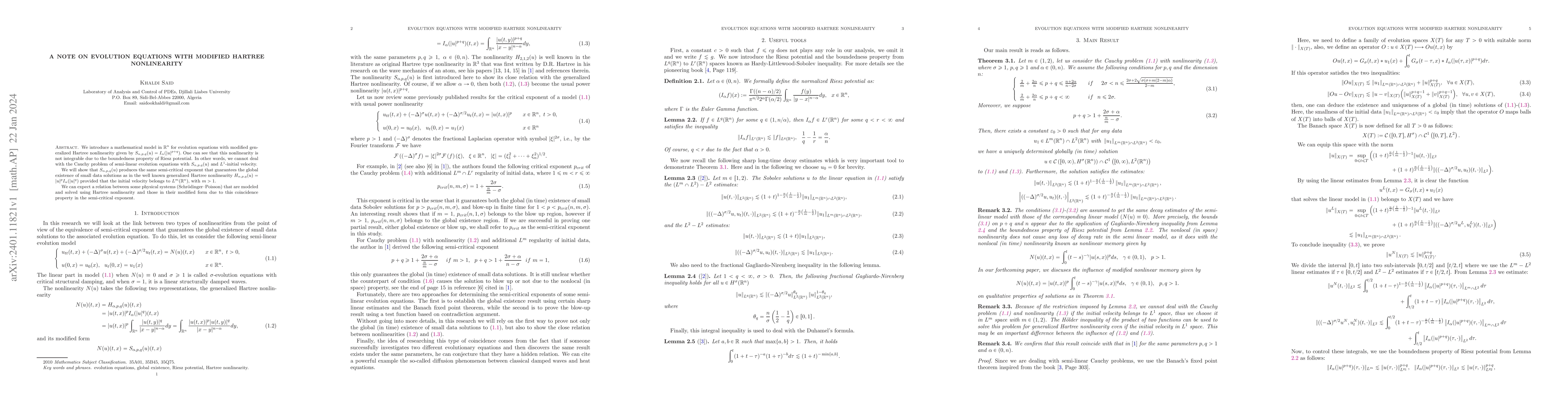 Thumbnail for A note on evolution equations with modified Hartree Nonlinearity