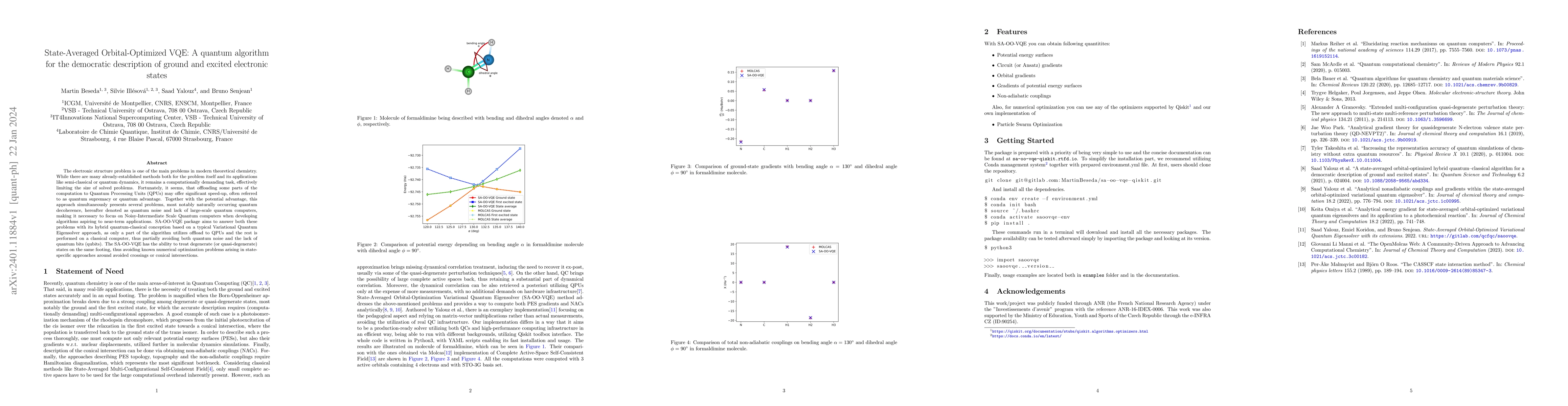 Thumbnail for State-Averaged Orbital-Optimized VQE: A quantum algorithm for the
  democratic description of ground and excited electronic states