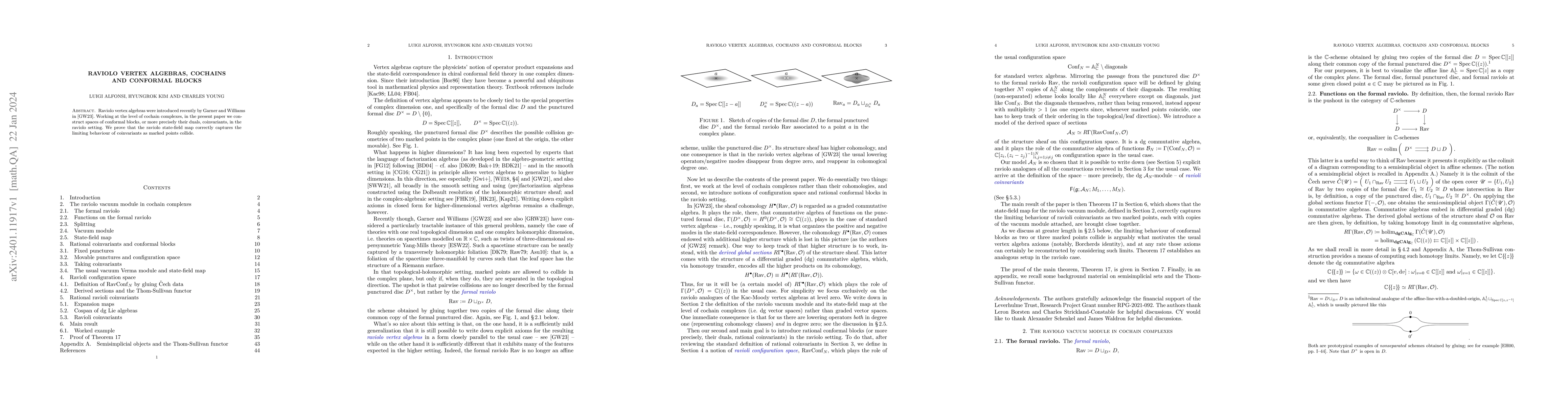 Thumbnail for Raviolo vertex algebras, cochains and conformal blocks
