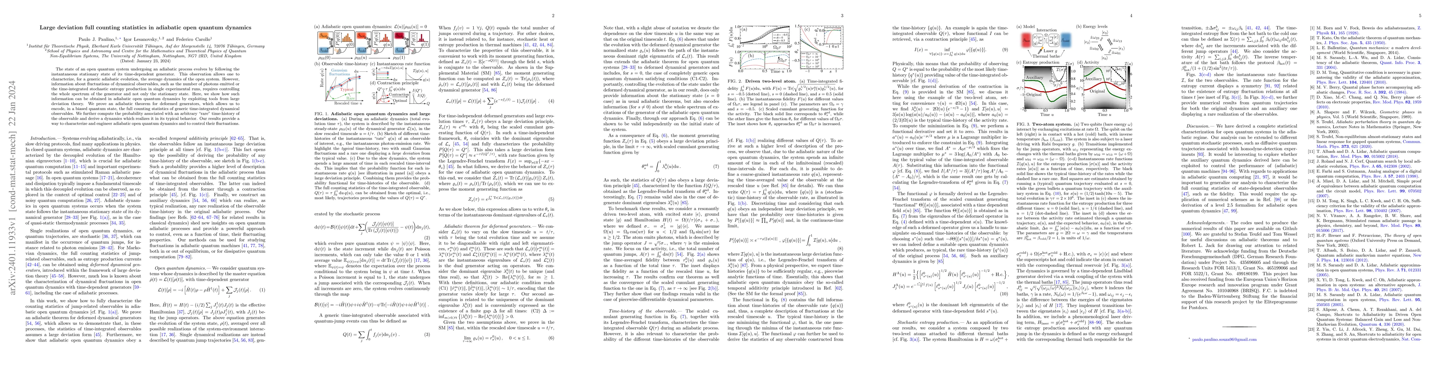 Thumbnail for Large deviation full counting statistics in adiabatic open quantum
  dynamics