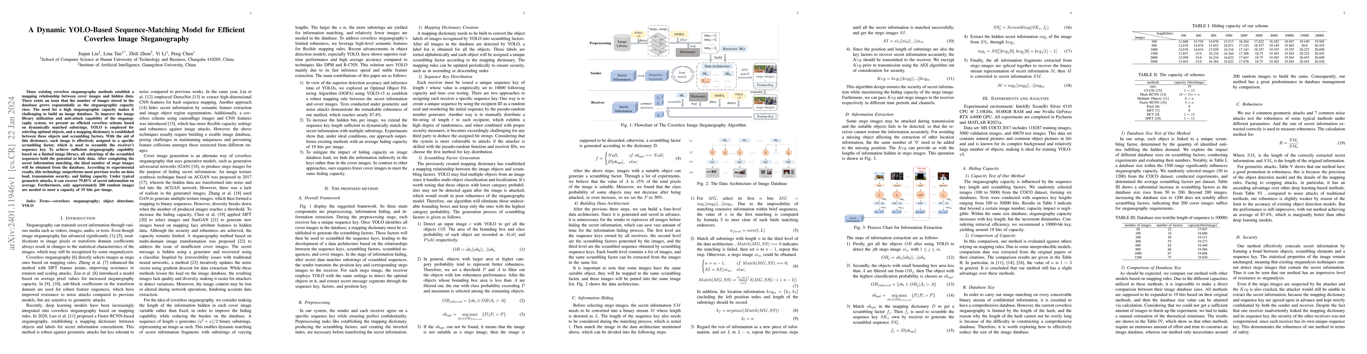 Thumbnail for A Dynamic YOLO-Based Sequence-Matching Model for Efficient Coverless
  Image Steganography